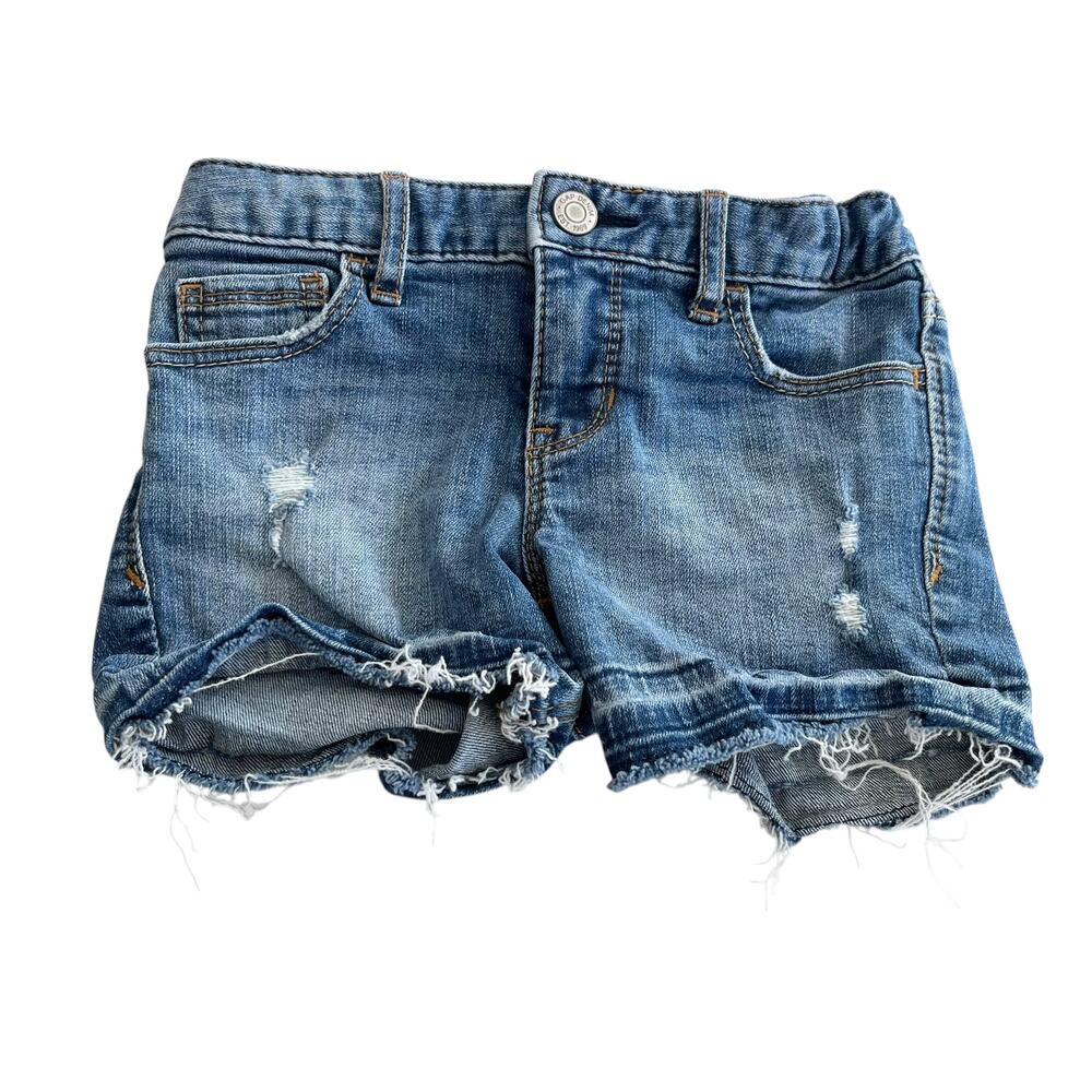 Gap Girls Blue Denim Cut Off Shorts Size 6